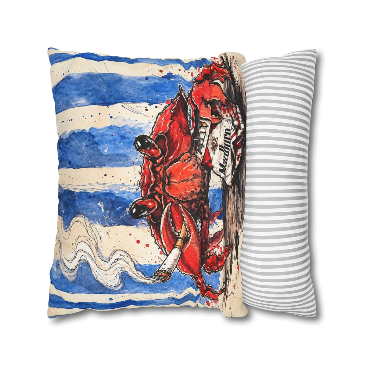 Crabby Habit Square Poly Canvas Pillowcase