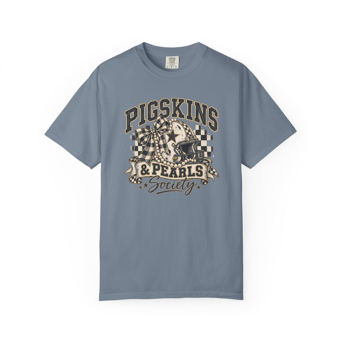 Pigskins & Pearls Society Comfort Colors® Tee