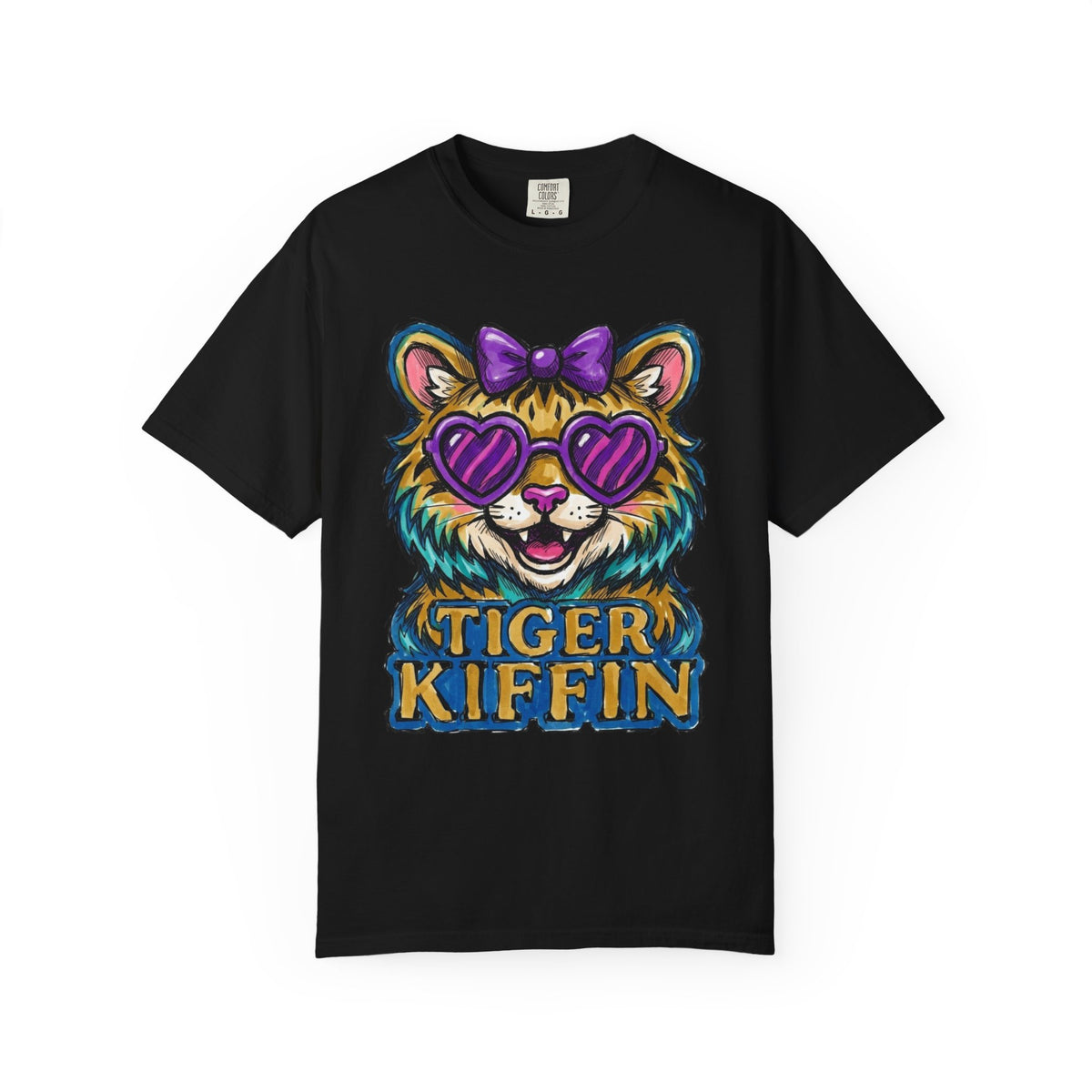 Tiger Kiffen Adult Bow Unisex Garment-Dyed T-shirt