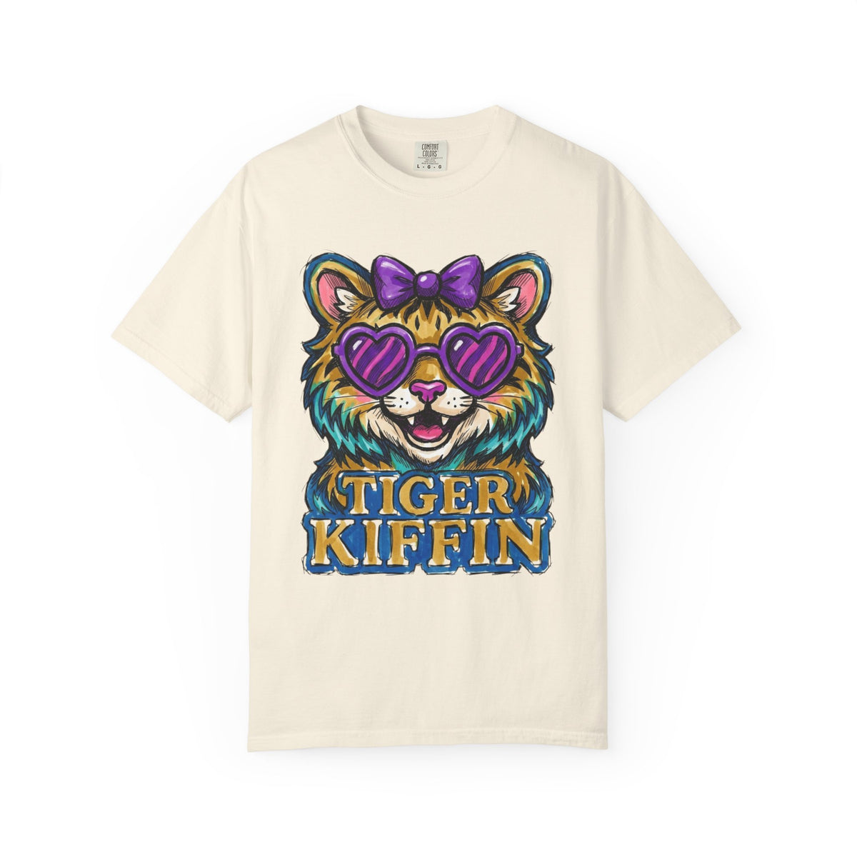 Tiger Kiffen Adult Bow Unisex Garment-Dyed T-shirt