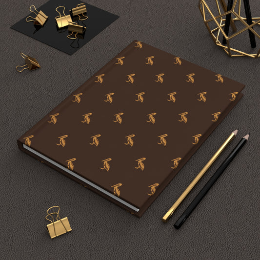 Gilded Pelican - Brown Hardcover Journal Matte (Lined)