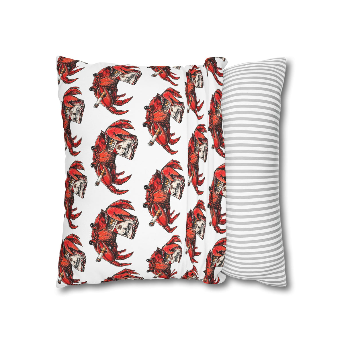 Crabby Habit Square Poly Canvas Pillowcase