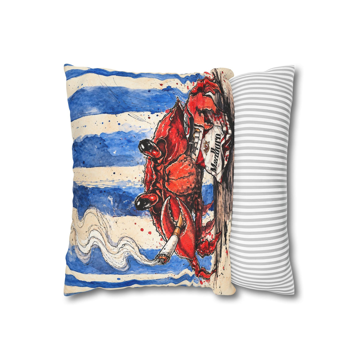 Crabby Habit Square Poly Canvas Pillowcase
