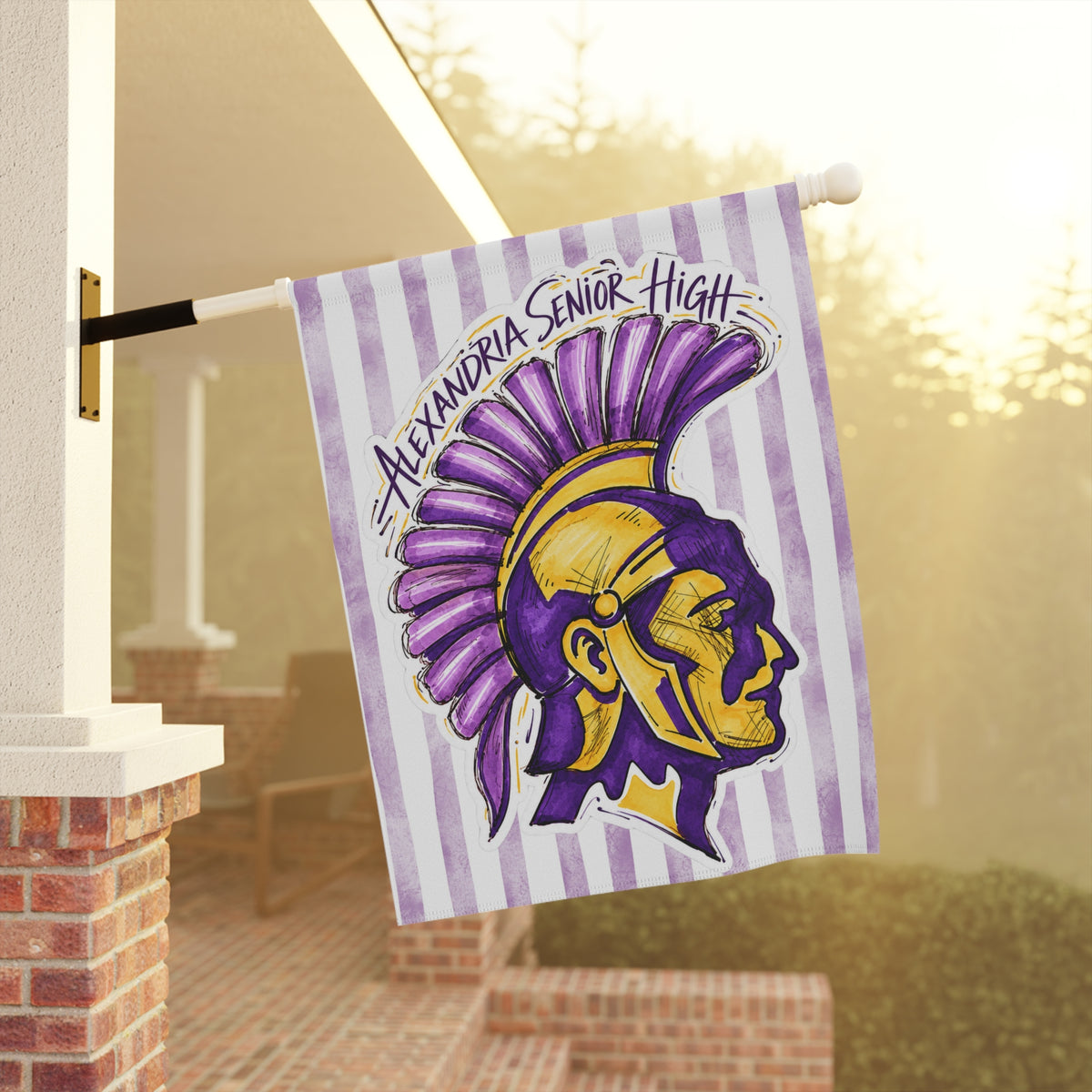Alexandria Senior High Trojans Garden and House Flag