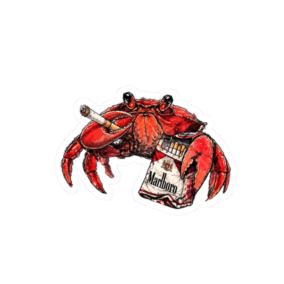 Crabby Habit Kiss-Cut Stickers