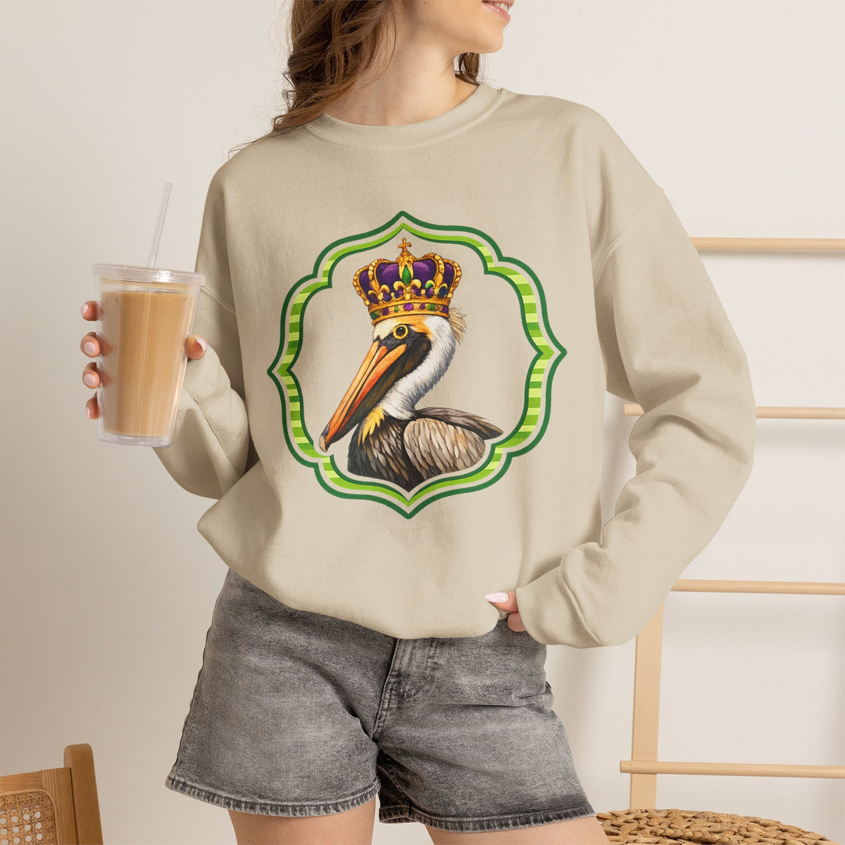 Crowned on the Bayou Unisex Heavy Blend™ Crewneck  Sweatshirt